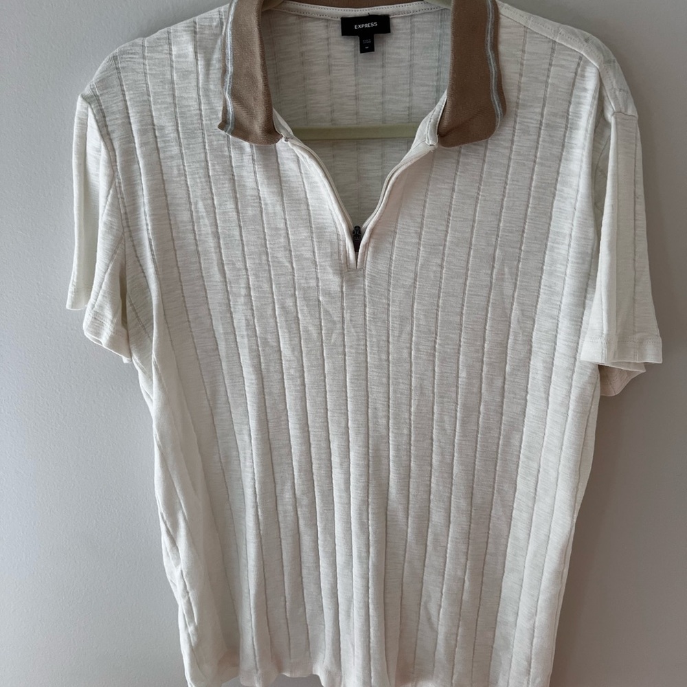 Express Men's White Polo Shirt